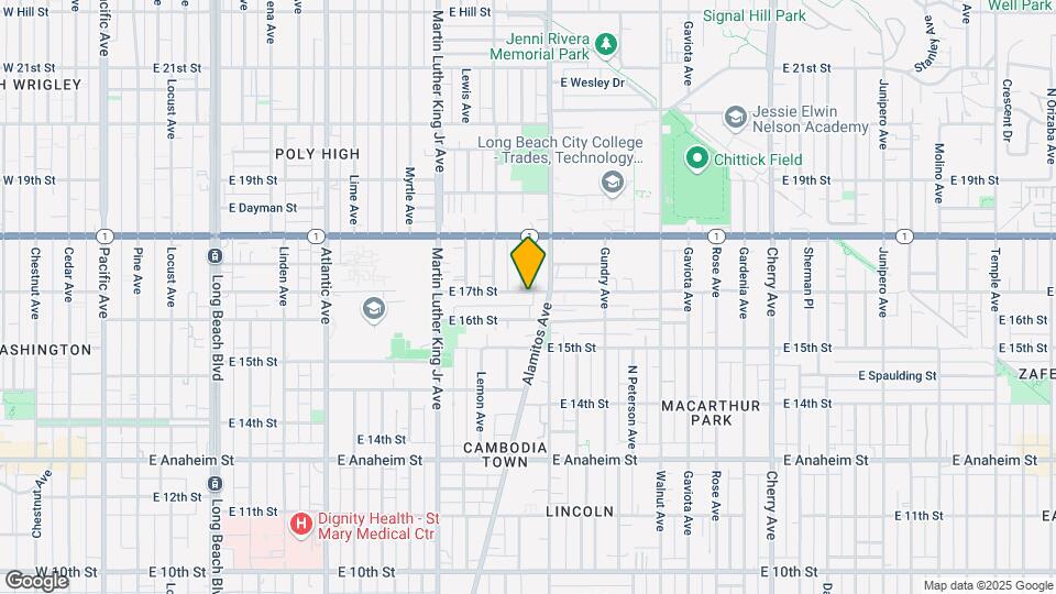 1156 E 17th St Map and Location Details