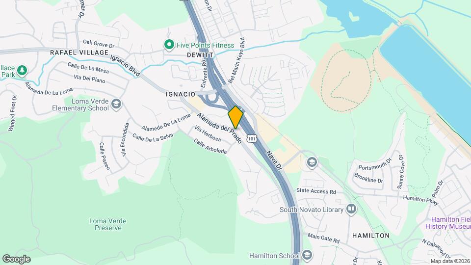 412 Alameda del Prado Map and Location Details