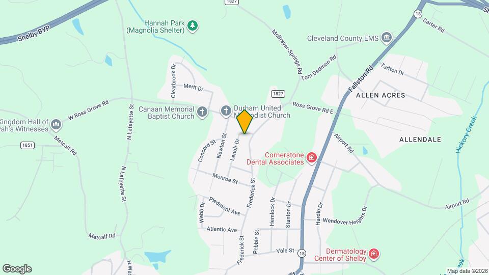 1416 Lenoir Dr Map and Location Details