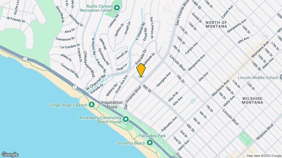 401-409 San Vicente Blvd Mapa y Detalles de la Ubicación