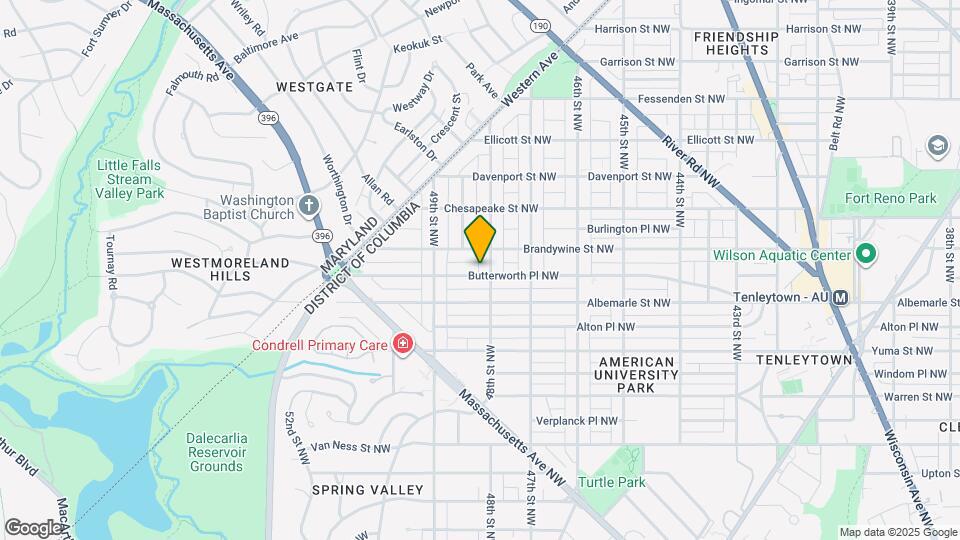 4803 Butterworth Pl NW Map and Location Details