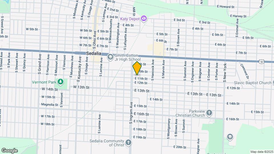 617 E 11th St Map and Location Details