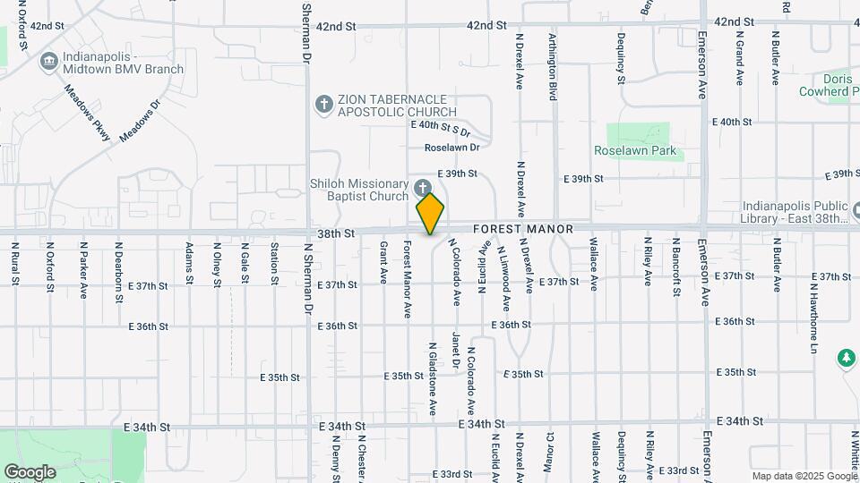 4233 E 38th St Map and Location Details