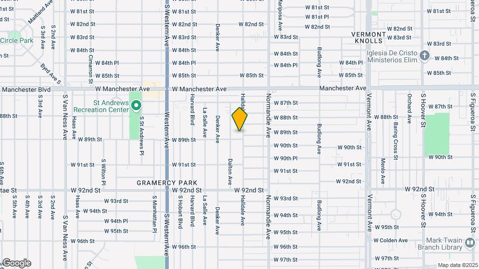 8853 S Halldale Ave Map and Location Details