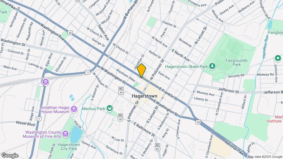 29 W Franklin St Map and Location Details