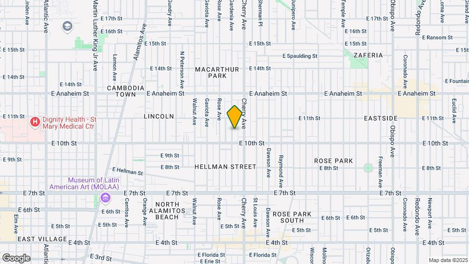 1040 Gardenia Ave Map and Location Details