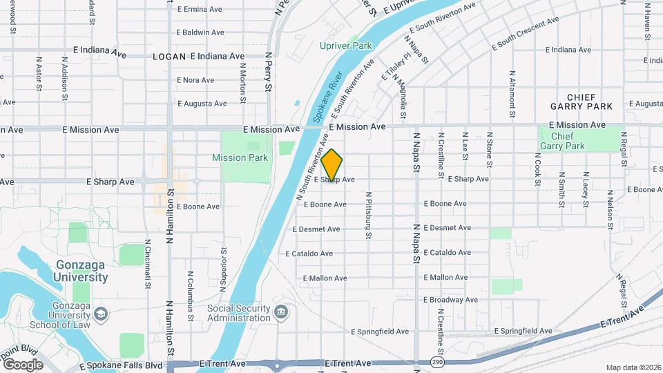 1614 E Sharp Ave Map and Location Details