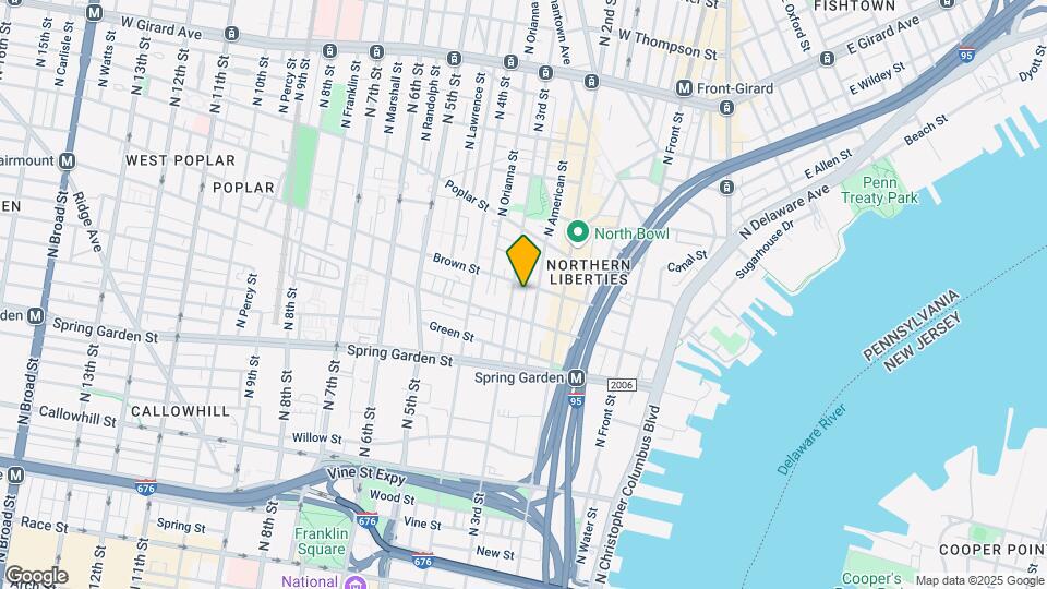 726 N Bodine St Mapa y Detalles de la Ubicación