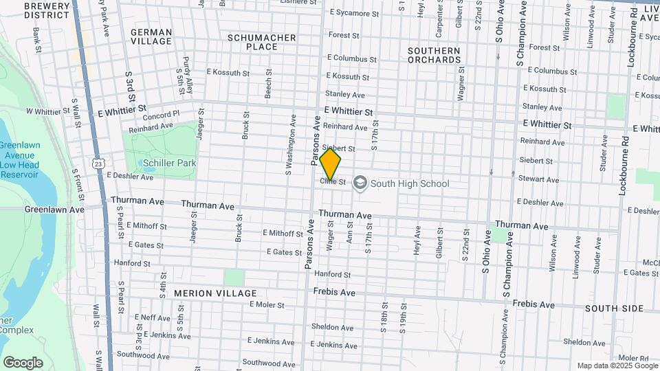 521-523-523 Cline St Map and Location Details