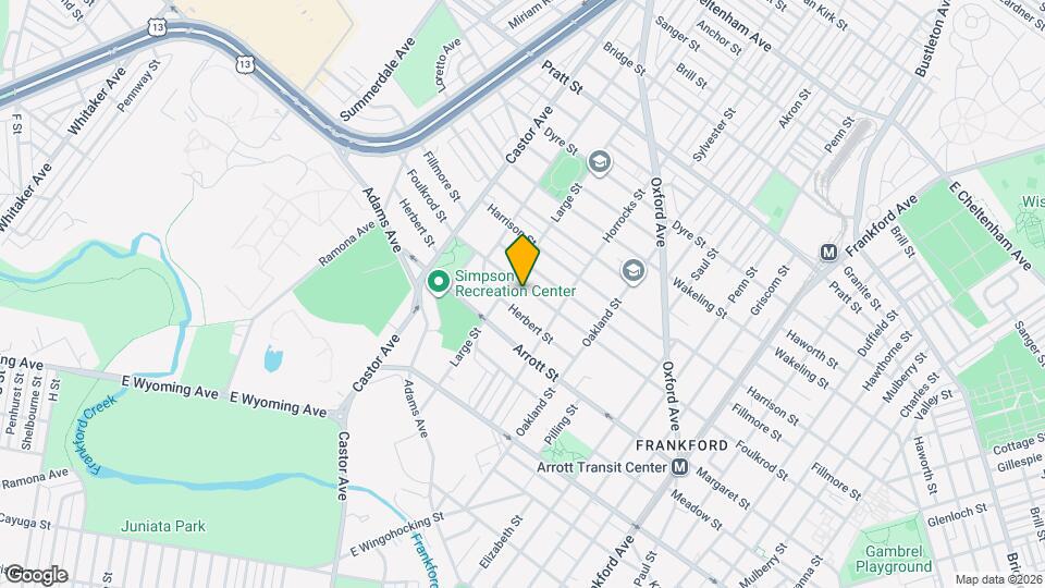 1112 Foulkrod St, Unit Second Floor Unit Map and Location Details