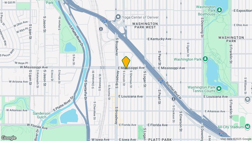 Platt Park Mapa y Detalles de la Ubicación