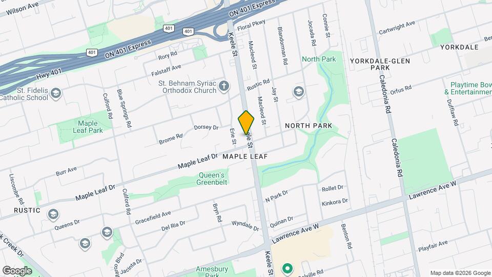 2522 Keele St Map and Location Details
