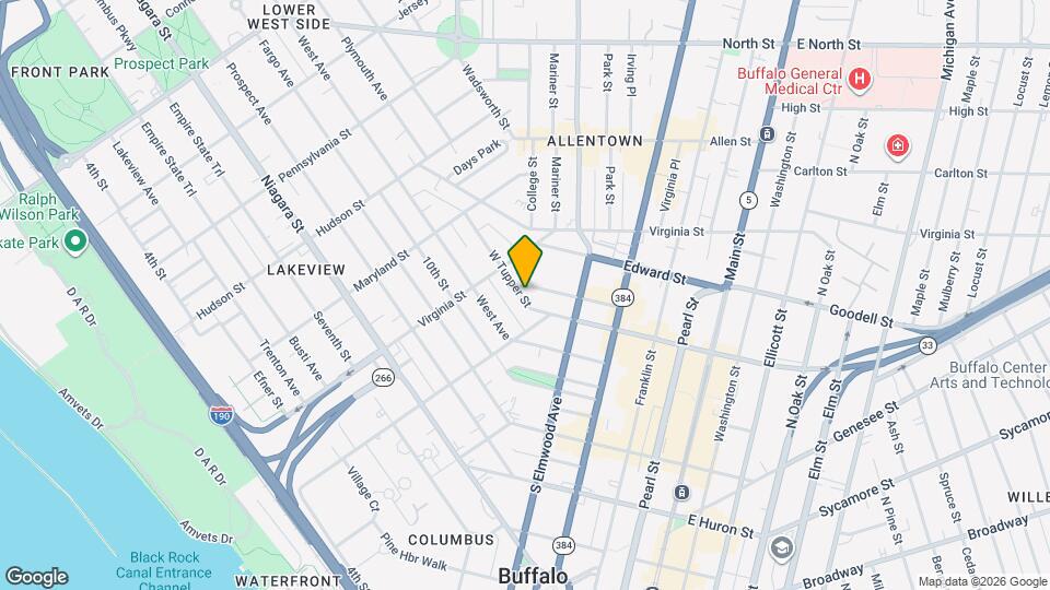 203 W Tupper St Mapa y Detalles de la Ubicación