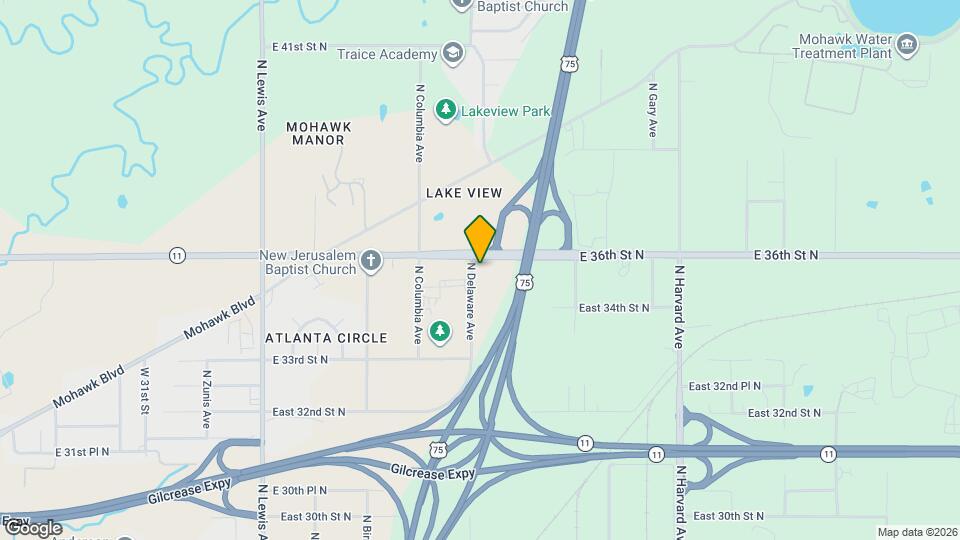 3453 N Delaware Ave Map and Location Details