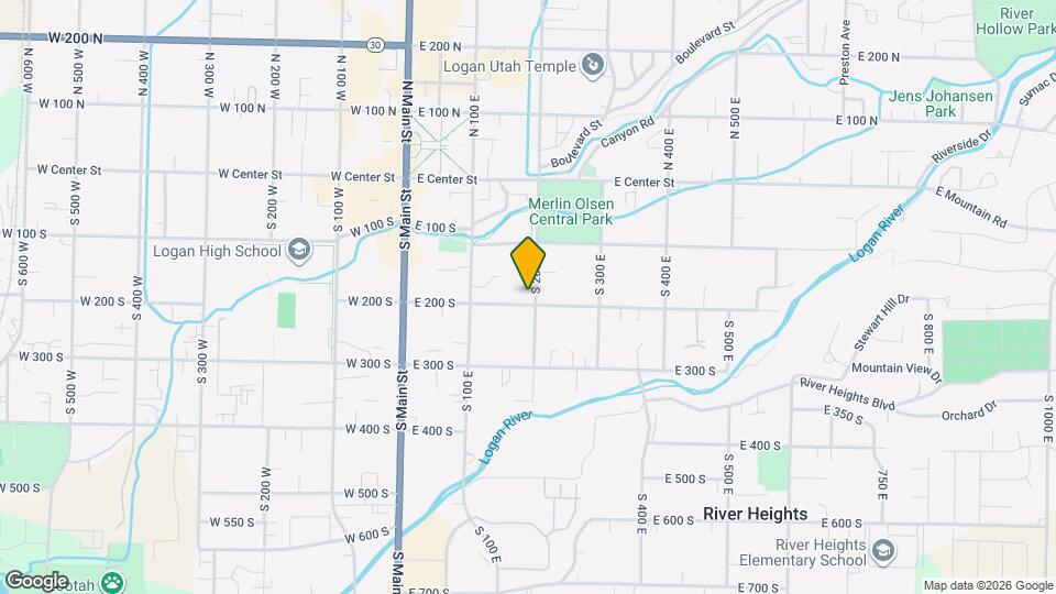 193 E 200 S Map and Location Details