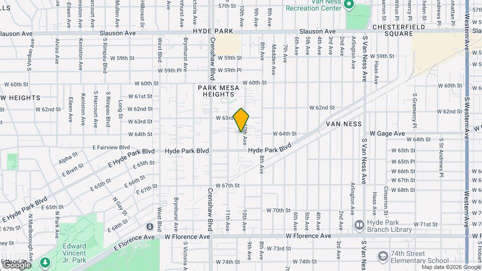 6339 10th Ave Mapa y Detalles de la Ubicación