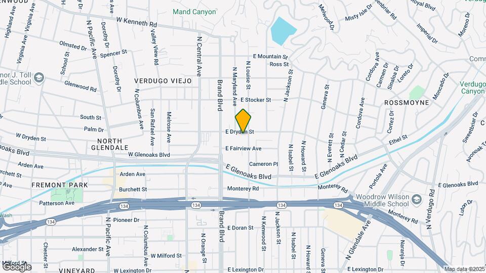 210 E Dryden St Map and Location Details