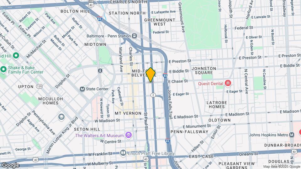 1042 N Calvert St Map and Location Details