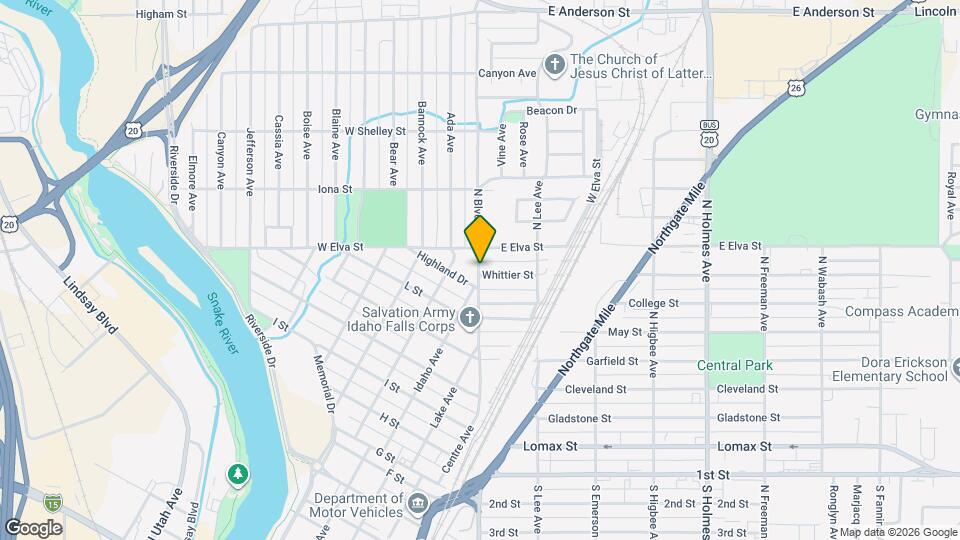 654 N Blvd Map and Location Details