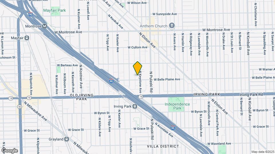 4110 N Keystone Ave Map and Location Details