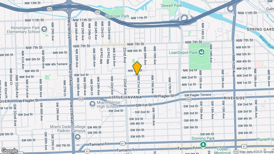 142 NW 21st Ave Map and Location Details
