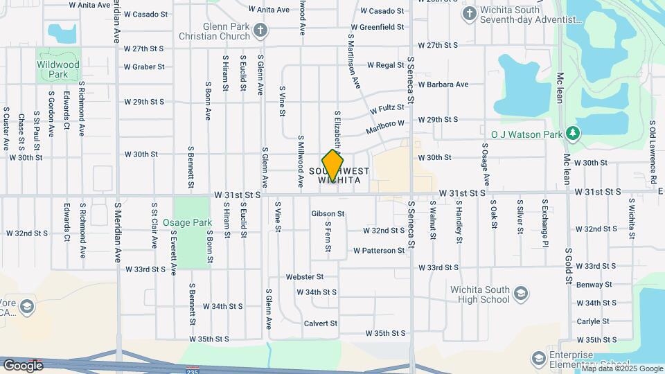 3157 S Elizabeth Ave Mapa y Detalles de la Ubicación