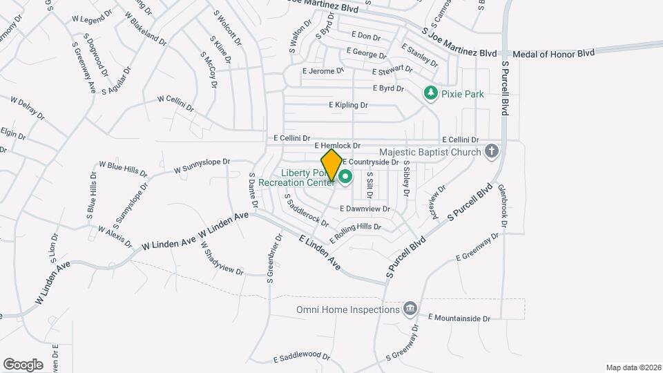 965 S Blueridge Dr Mapa y Detalles de la Ubicación