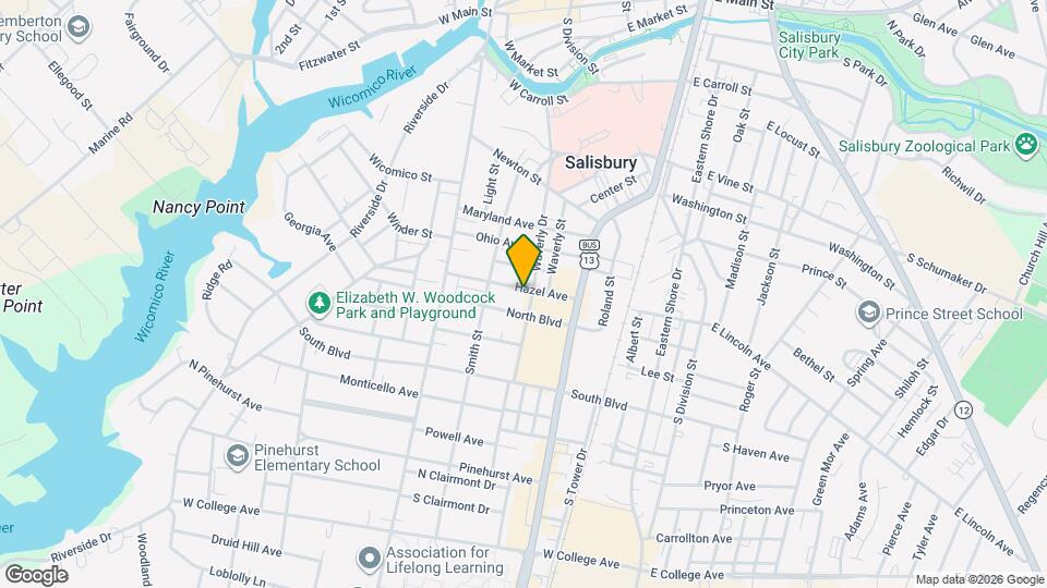 220 Hazel Ave Map and Location Details