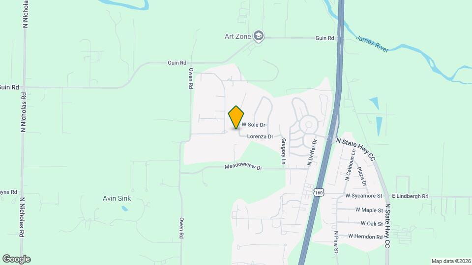 1907 Holly Springs Ave Map and Location Details