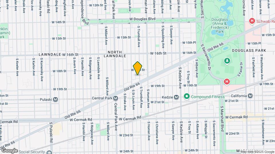 1826 S Trumbull Ave Map and Location Details