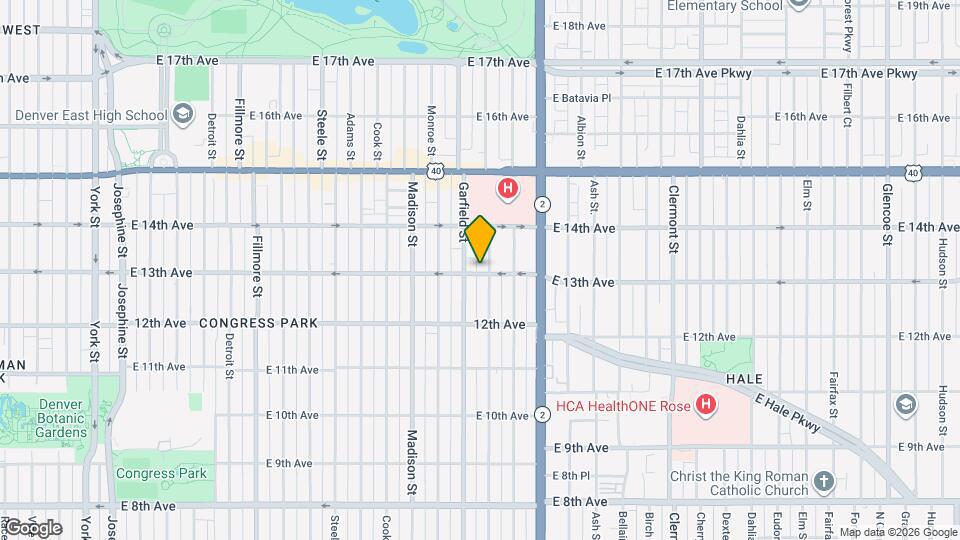 3735 E 13th Ave Map and Location Details