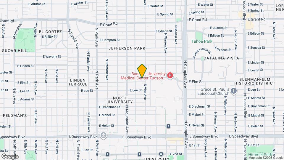 1433 E Elm St, Unit #1 - 5 bed Map and Location Details