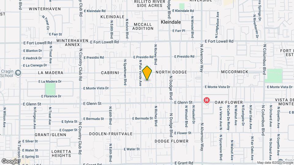 3529-3537 E Monte Vista Dr Map and Location Details