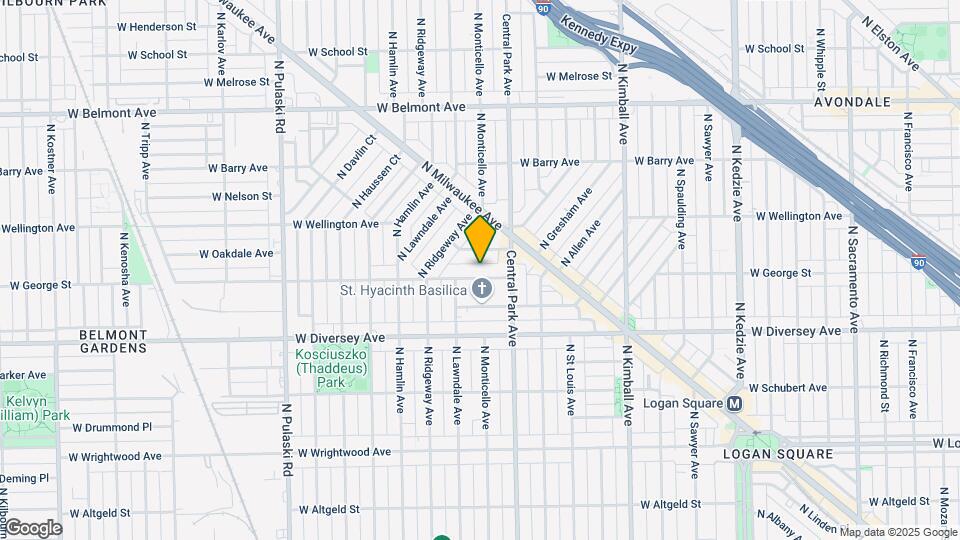 3634 W George St Map and Location Details