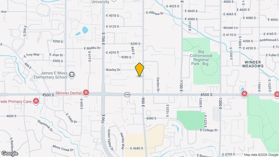 4380 S 900 E Map and Location Details