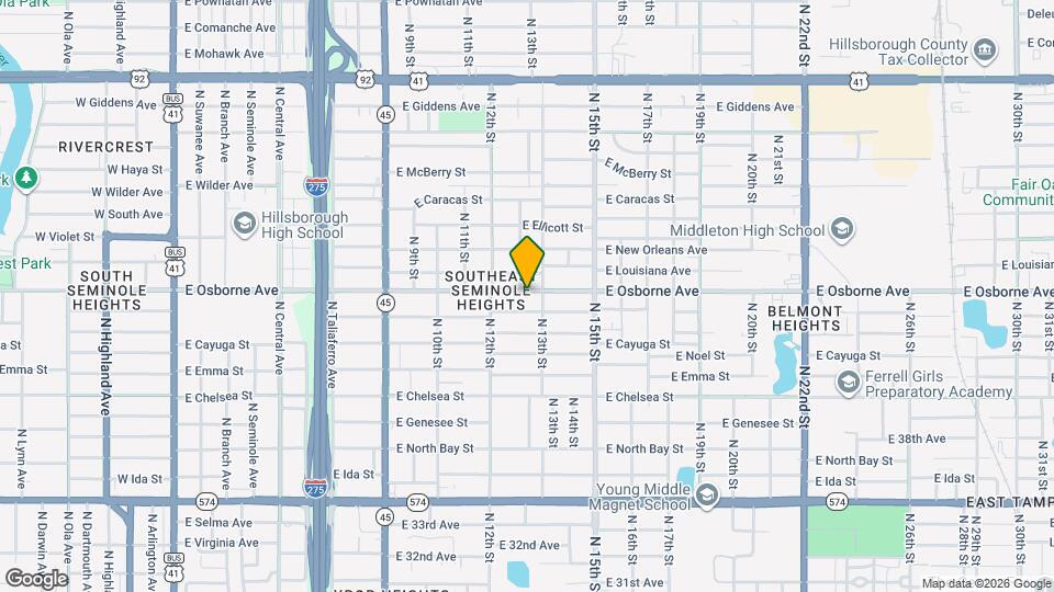 1221 E Osborne Ave Map and Location Details