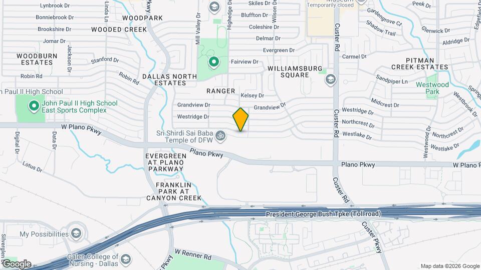 2504 Northcrest Dr Map and Location Details