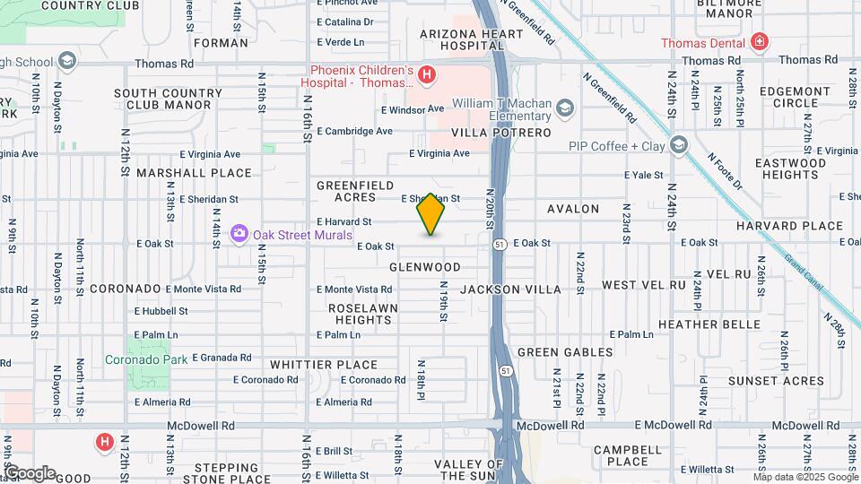 1838 E Oak St Map and Location Details