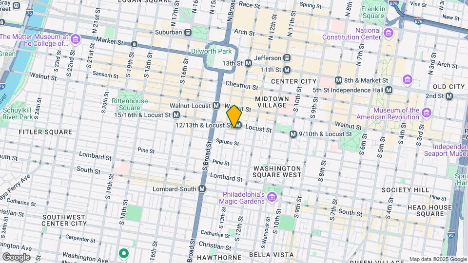 240 S 13th St Map and Location Details