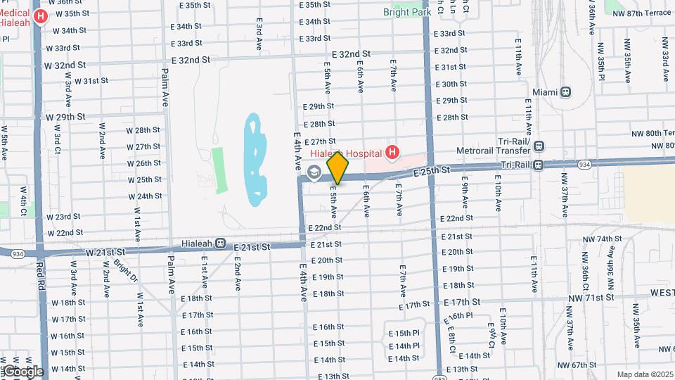 501 E 24th St Map and Location Details
