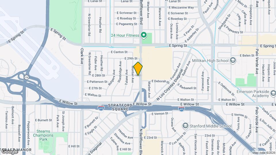 2781 N Bellflower Blvd Map and Location Details