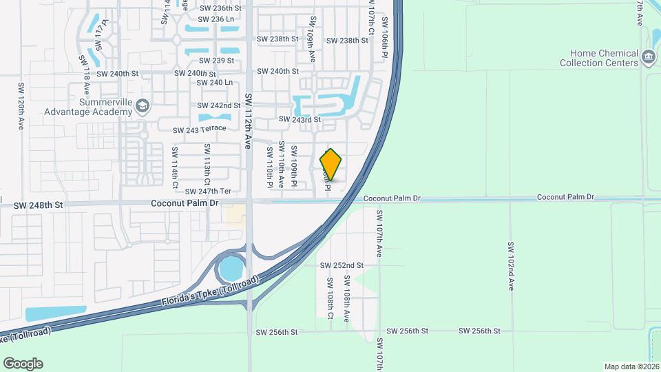 10856 SW 247 St Map and Location Details