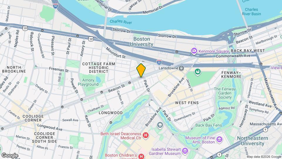 883 Beacon St Map and Location Details