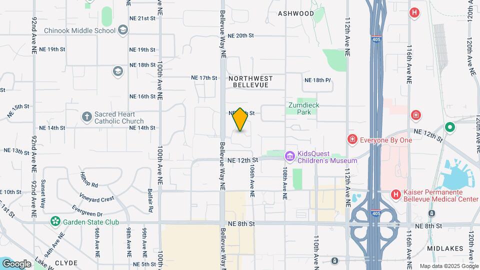 1280 Bellevue Way NE Map and Location Details