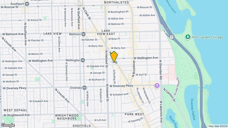 717 W Oakdale Ave, Unit ONE BEDROOM - 2E Map and Location Details