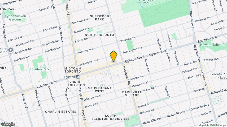 212 Eglinton Ave E Map and Location Details