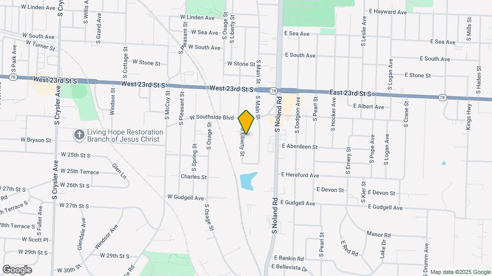 1333 S Liberty St Map and Location Details