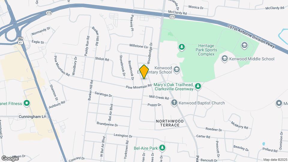 225 Northwood Terrace Map and Location Details