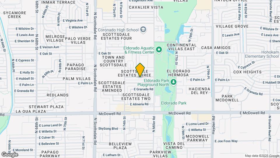7501 E Hubbell St Map and Location Details