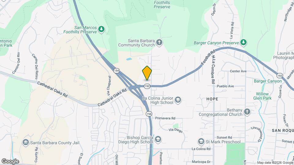 4126 Foothill Rd Map and Location Details